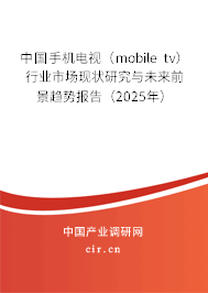 中國(guó)手機(jī)電視（mobile tv）行業(yè)市場(chǎng)現(xiàn)狀研究與未來(lái)前景趨勢(shì)報(bào)告（2025年）