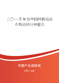二〇一三年版中國轉(zhuǎn)換插座市場調(diào)研分析報告