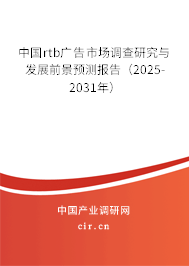 中國rtb廣告市場調查研究與發(fā)展前景預測報告（2025-2031年）