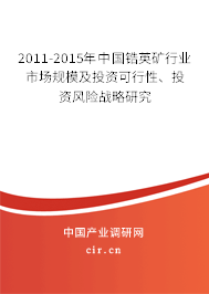 2011-2015年中國鋯英礦行業(yè)市場規(guī)模及投資可行性、投資風險戰(zhàn)略研究