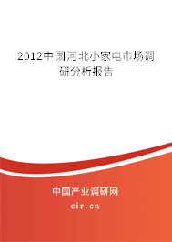 2012中國(guó)河北小家電市場(chǎng)調(diào)研分析報(bào)告