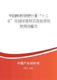中國(guó)顆粒鉀肥行業(yè)“十二五”規(guī)劃深度研究及投資前景預(yù)測(cè)報(bào)告