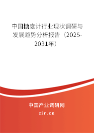 中國(guó)糖度計(jì)行業(yè)現(xiàn)狀調(diào)研與發(fā)展趨勢(shì)分析報(bào)告（2025-2031年）