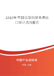 2010年中國五氯硝基苯進出口統(tǒng)計咨詢報告