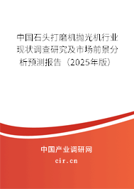 中國石頭打磨機拋光機行業(yè)現(xiàn)狀調(diào)查研究及市場前景分析預測報告（2025年版）