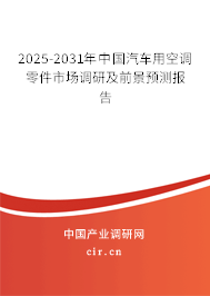 2025-2031年中國汽車用空調(diào)零件市場(chǎng)調(diào)研及前景預(yù)測(cè)報(bào)告