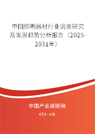 中國照明器材行業(yè)調(diào)查研究及發(fā)展趨勢分析報告（2025-2031年）