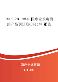 2009-2013年中國(guó)水輪發(fā)電機(jī)組產(chǎn)品調(diào)研及投資分析報(bào)告