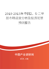 2010-2013年中國2，6-二甲酚市場調(diào)查分析及投資前景預測報告