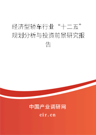經(jīng)濟(jì)型轎車行業(yè)“十二五”規(guī)劃分析與投資前景研究報(bào)告