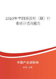 2010年中國(guó)藤及棕（草）行業(yè)統(tǒng)計(jì)咨詢(xún)報(bào)告