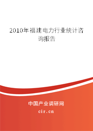 2010年福建電力行業(yè)統(tǒng)計(jì)咨詢報(bào)告