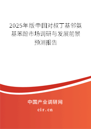 2025年版中國對叔丁基鄰氨基苯酚市場調(diào)研與發(fā)展前景預(yù)測報(bào)告