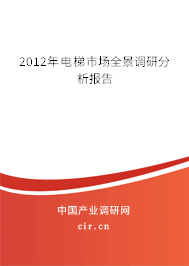 2012年電梯市場(chǎng)全景調(diào)研分析報(bào)告