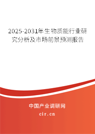 2025-2031年生物質(zhì)能行業(yè)研究分析及市場(chǎng)前景預(yù)測(cè)報(bào)告