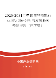 2025-2031年中國生物質(zhì)能行業(yè)現(xiàn)狀調(diào)研分析與發(fā)展趨勢預(yù)測報(bào)告（已下架）
