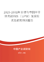 2025-2031年全球與中國半導(dǎo)體用超純水（UPW）發(fā)展現(xiàn)狀及趨勢(shì)預(yù)測(cè)報(bào)告