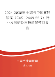2024-2030年全球與中國氟硅酸鎂（CAS 12449-55-7）行業(yè)發(fā)展研及市場前景預(yù)測報(bào)告