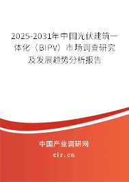 2025-2031年中國光伏建筑一體化（BIPV）市場調(diào)查研究及發(fā)展趨勢分析報告
