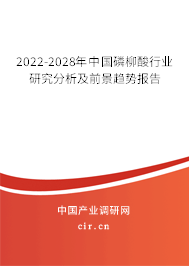 2022-2028年中國磷柳酸行業(yè)研究分析及前景趨勢(shì)報(bào)告