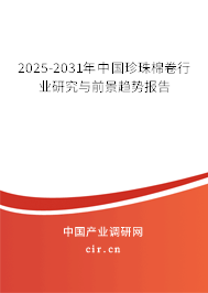 2025-2031年中國珍珠棉卷行業(yè)研究與前景趨勢報告