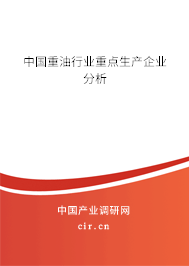 中國重油行業(yè)重點(diǎn)生產(chǎn)企業(yè)分析