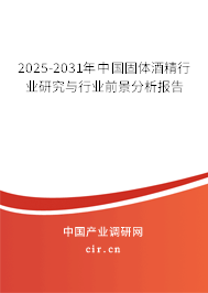 2025-2031年中國固體酒精行業(yè)研究與行業(yè)前景分析報告