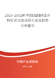 2025-2031年中國(guó)晶圓制造市場(chǎng)現(xiàn)狀深度調(diào)研與發(fā)展趨勢(shì)分析報(bào)告