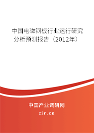 中國電磁鋼板行業(yè)運(yùn)行研究分析預(yù)測報(bào)告（2012年）