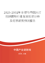 2025-2031年全球與中國大燈控制模塊行業(yè)發(fā)展現(xiàn)狀分析及前景趨勢預(yù)測報告