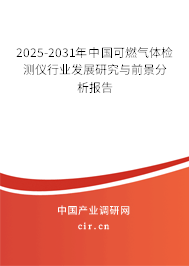 2025-2031年中國(guó)可燃?xì)怏w檢測(cè)儀行業(yè)發(fā)展研究與前景分析報(bào)告