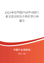 2025年版中國(guó)PVB中間膜行業(yè)深度調(diào)研及市場(chǎng)前景分析報(bào)告