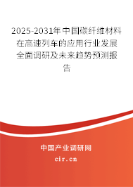 2025-2031年中國碳纖維材料在高速列車的應(yīng)用行業(yè)發(fā)展全面調(diào)研及未來趨勢預(yù)測報告
