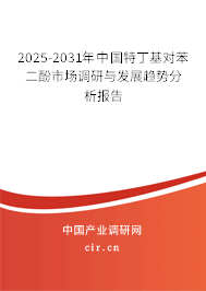 2025-2031年中國特丁基對苯二酚市場調(diào)研與發(fā)展趨勢分析報告