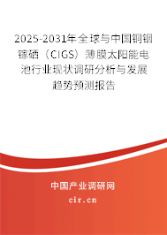 2025-2031年全球與中國銅銦鎵硒（CIGS）薄膜太陽能電池行業(yè)現(xiàn)狀調(diào)研分析與發(fā)展趨勢預測報告