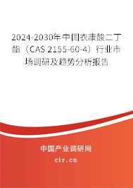 2024-2030年中國衣康酸二丁酯（CAS 2155-60-4）行業(yè)市場調(diào)研及趨勢分析報告