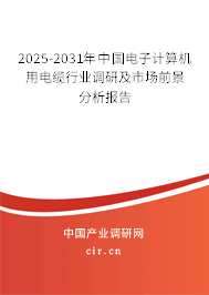 2025-2031年中國電子計算機(jī)用電纜行業(yè)調(diào)研及市場前景分析報告