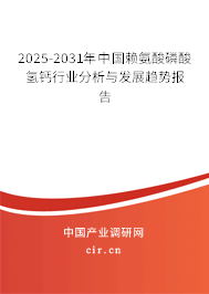 2025-2031年中國賴氨酸磷酸氫鈣行業(yè)分析與發(fā)展趨勢報告