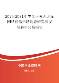 2024-2030年中國千兆無源光網(wǎng)絡設備市場調查研究與發(fā)展趨勢分析報告