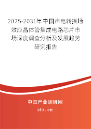 2025-2031年中國聲電轉(zhuǎn)換場(chǎng)效應(yīng)晶體管集成電路芯片市場(chǎng)深度調(diào)查分析及發(fā)展趨勢(shì)研究報(bào)告