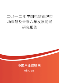 二〇一二年中國電站鍋爐市場調(diào)研及未來六年發(fā)展前景研究報告