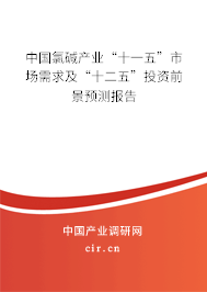 中國氯堿產業(yè)“十一五”市場需求及“十二五”投資前景預測報告