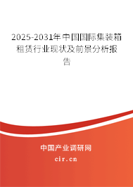 2025-2031年中國國際集裝箱租賃行業(yè)現(xiàn)狀及前景分析報告