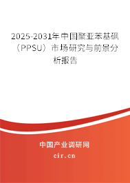 2025-2031年中國聚亞苯基砜（PPSU）市場研究與前景分析報(bào)告