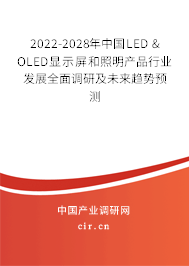 2022-2028年中國(guó)LED & OLED顯示屏和照明產(chǎn)品行業(yè)發(fā)展全面調(diào)研及未來趨勢(shì)預(yù)測(cè)