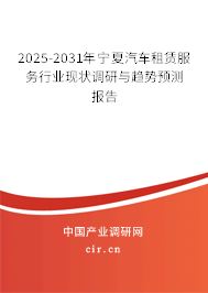 2025-2031年寧夏汽車租賃服務行業(yè)現(xiàn)狀調(diào)研與趨勢預測報告