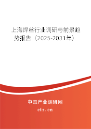 上海焊絲行業(yè)調(diào)研與前景趨勢報告（2025-2031年）