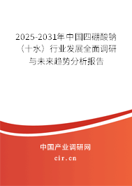 2025-2031年中國四硼酸鈉（十水）行業(yè)發(fā)展全面調(diào)研與未來趨勢分析報(bào)告