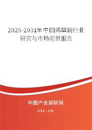 2025-2031年中國(guó)烯草酮行業(yè)研究與市場(chǎng)前景報(bào)告