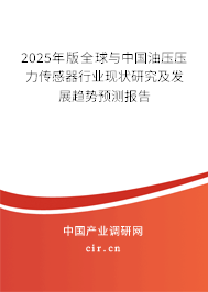 2025年版全球與中國油壓壓力傳感器行業(yè)現(xiàn)狀研究及發(fā)展趨勢預(yù)測報告